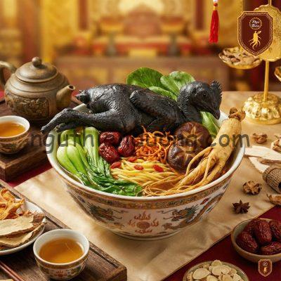 Gà Ác Tiềm Thuốc Bắc Ăn Với Rau Gì Ngon Và Đại Bổ Nhất?